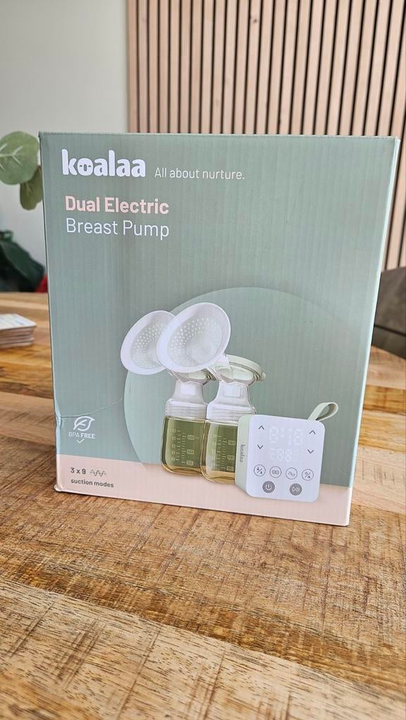 Koalaa Dubbele Elektrische Borstkolf - BPA-vrij, Ophalen of Verzenden, Zo goed als nieuw, Borstkolf