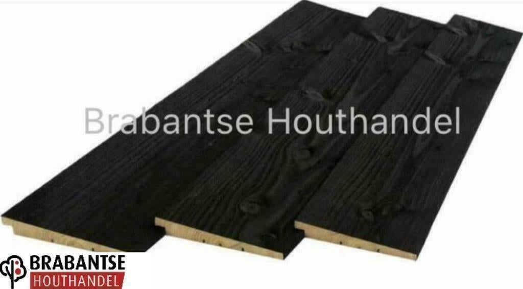 douglas/vuren Zweeds Rabat potdeksel planken blank en zwart, Tuin en Terras, Palen, Balken en Planken, Nieuw, Balken, 250 cm of meer