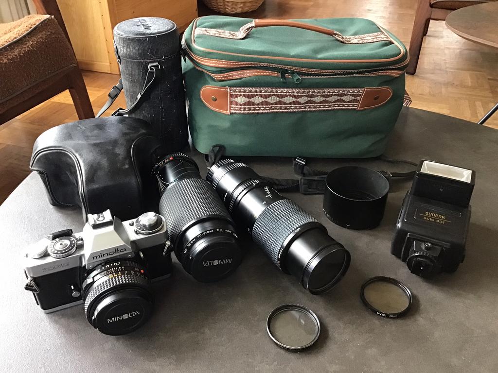 Minolta XD5 camera met lenzen alles in goede staat., Ophalen of Verzenden, Gebruikt, Spiegelreflex, Minolta