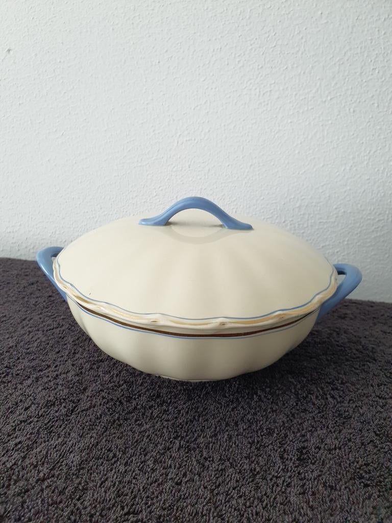 Vintage Grindley "Lilac" Blue & Cream Petal dekschaal, Ophalen of Verzenden