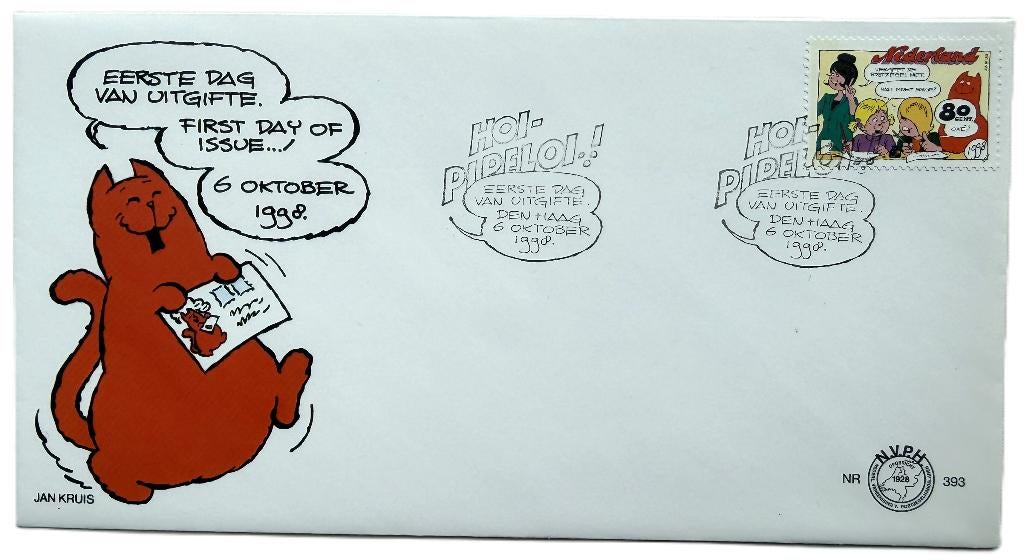 Jan Kruis Jan Jans en de kinderen envelop + postzegel, ´Jan Kruis, Eén stripboek, Nieuw, Ophalen of Verzenden