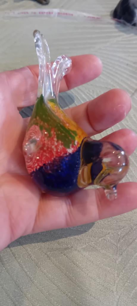 Kleurrijk glazen vogeltje - Handgemaakt kunstwerk, Ophalen of Verzenden