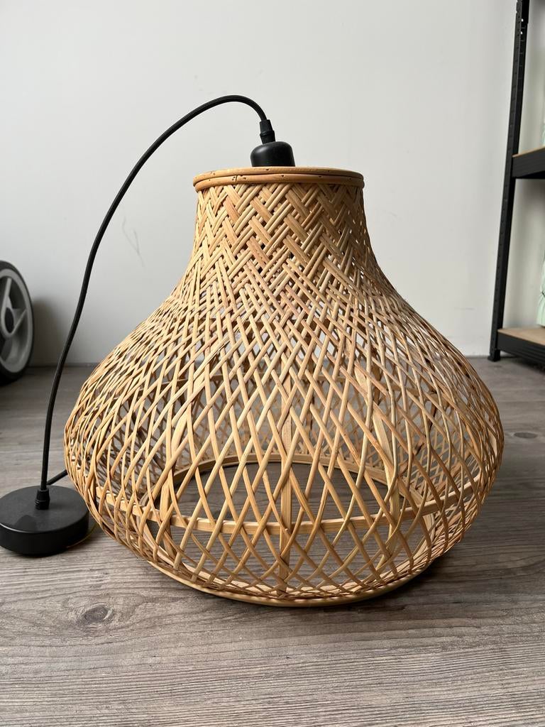 Kwantum hanglamp, Huis en Inrichting, Lampen | Hanglampen, Ophalen, Gebruikt, Hout, Minder dan 50 cm