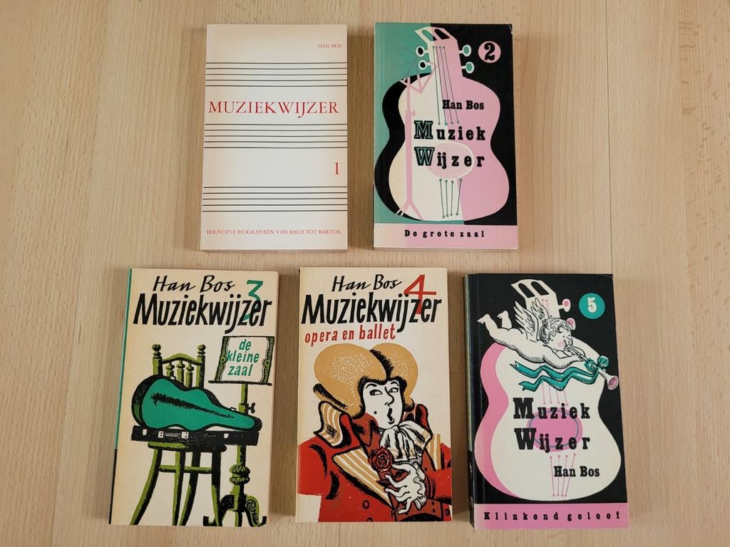 5x Pocketboek Muziekwijzer Han Bos Ooievaar serie, Ophalen of Verzenden, Zo goed als nieuw, Overige onderwerpen, Han Bos