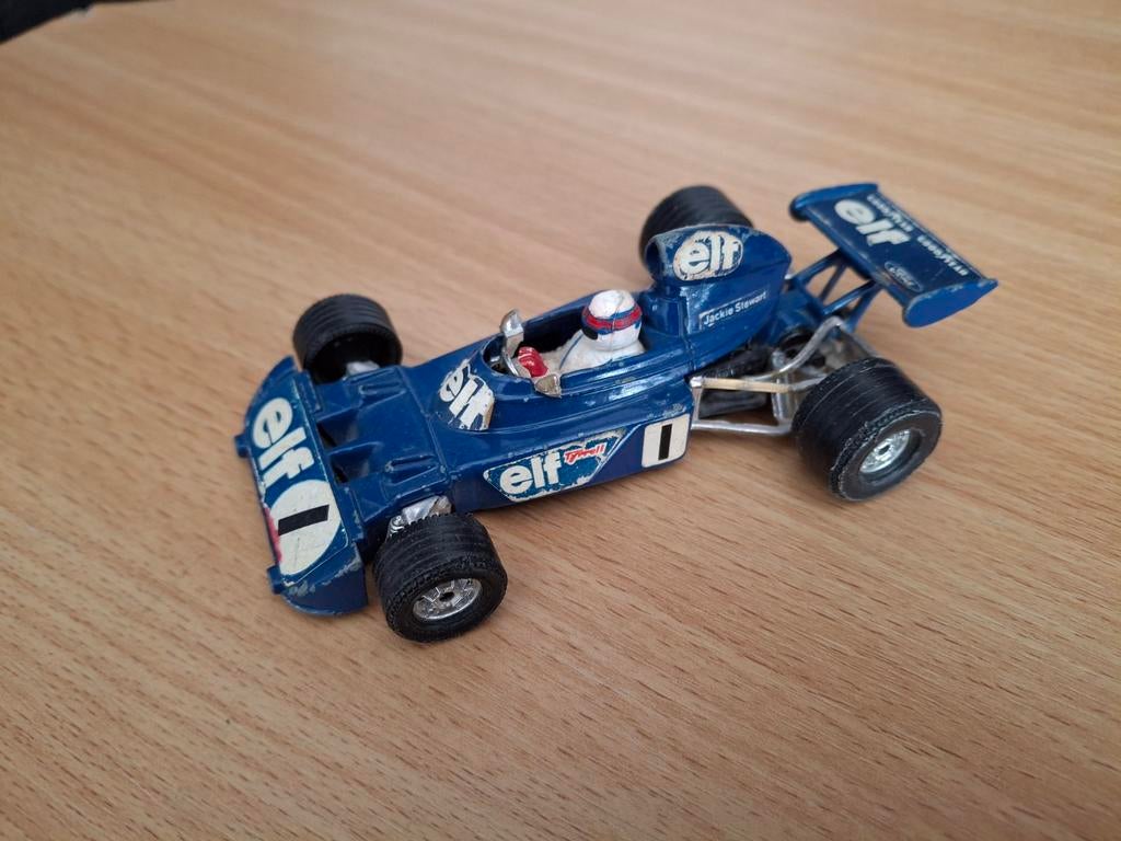 Jackie Stewart Tyrrell 006/2 1973 Corgi 1:35, Ophalen of Verzenden, Gebruikt, Auto