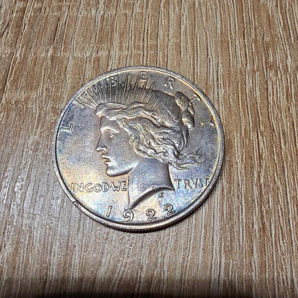 1922 Amerikaanse Peace Dollar Zilveren Munt, Postzegels en Munten, Munten | Amerika, Ophalen of Verzenden, Noord-Amerika, Losse munt