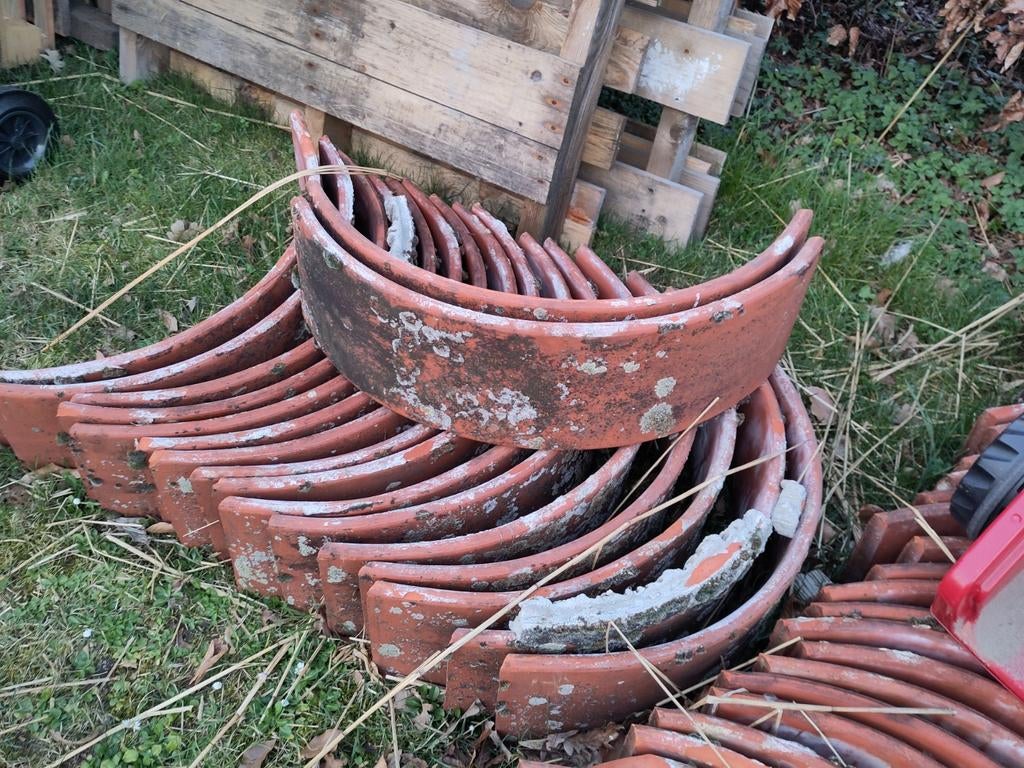 Restpartij nok pannen, Doe-het-zelf en Verbouw, Buizen en Afvoer, Overige materialen, Overige typen, Ophalen of Verzenden, Minder dan 2 meter