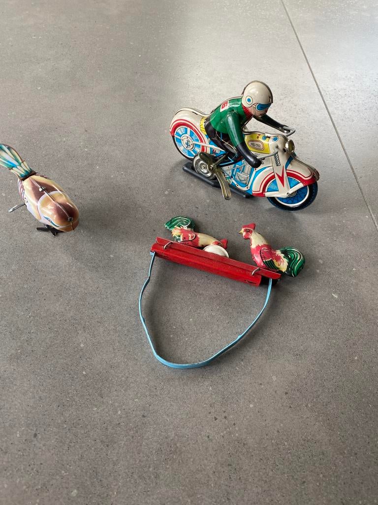 Enkele stuks origineel oud blikken speelgoed, Ophalen of Verzenden, Gebruikt