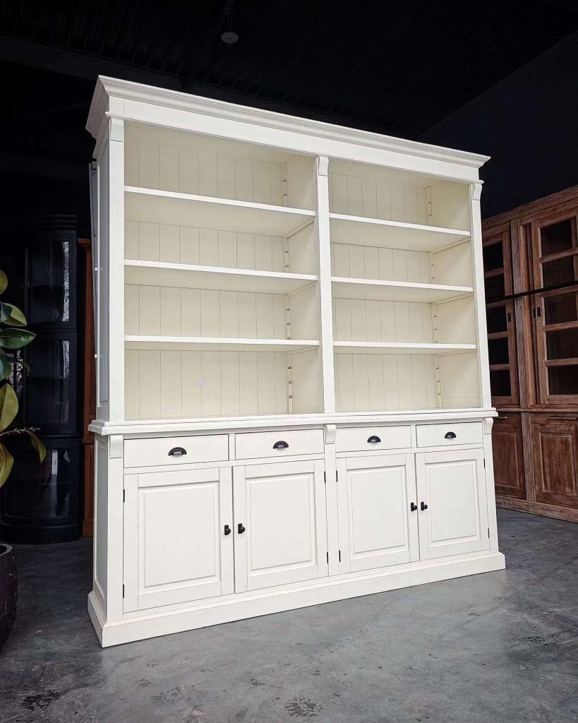 Hoge boekenkast | Witte Bibliotheekkast | Vakkenkast #2640, Huis en Inrichting, Kasten | Boekenkasten, Niet ingevuld, Gebruikt