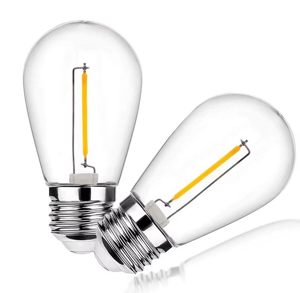 Warm witte 1 watt dimbare filamentlampen, Kunststof, Minder dan 50 watt, Overige typen, Nieuw