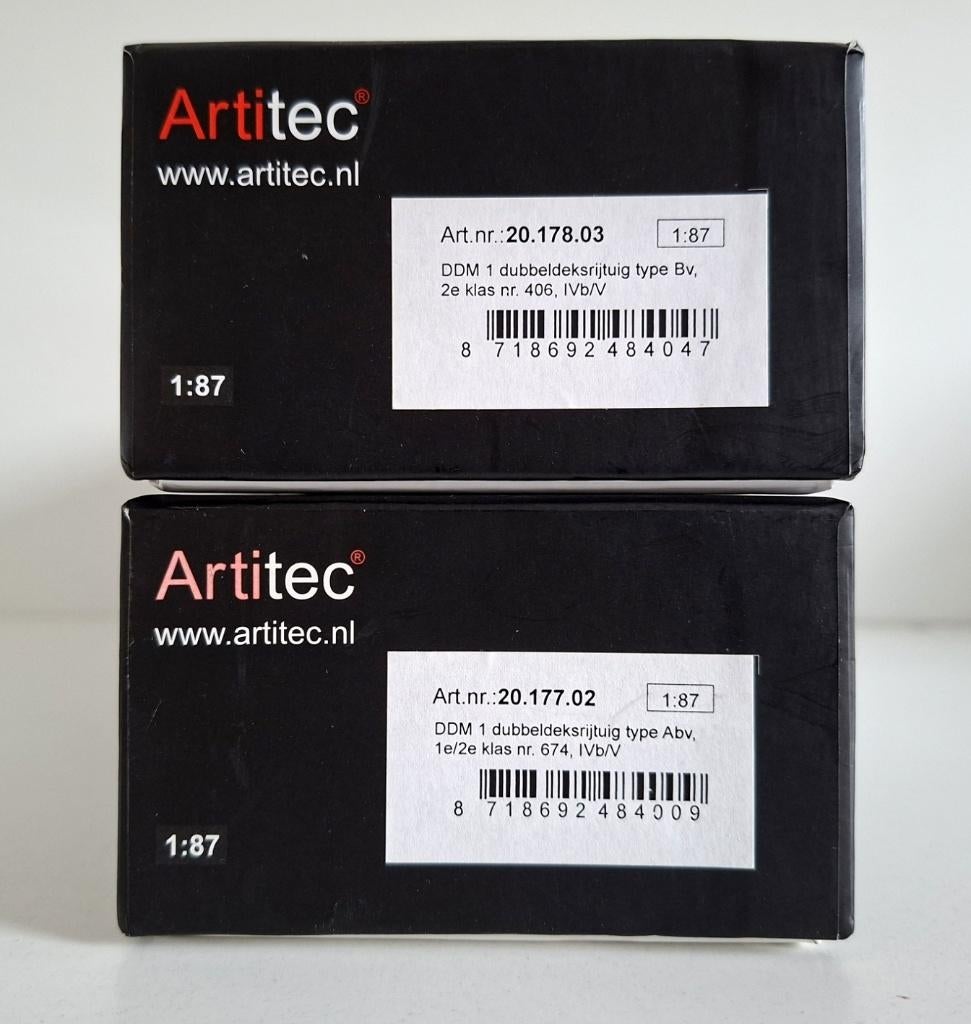 Artitec 2x lege verpakking NS Dubbeldekker., Overige merken, Gebruikt, Gelijkstroom, Wagon