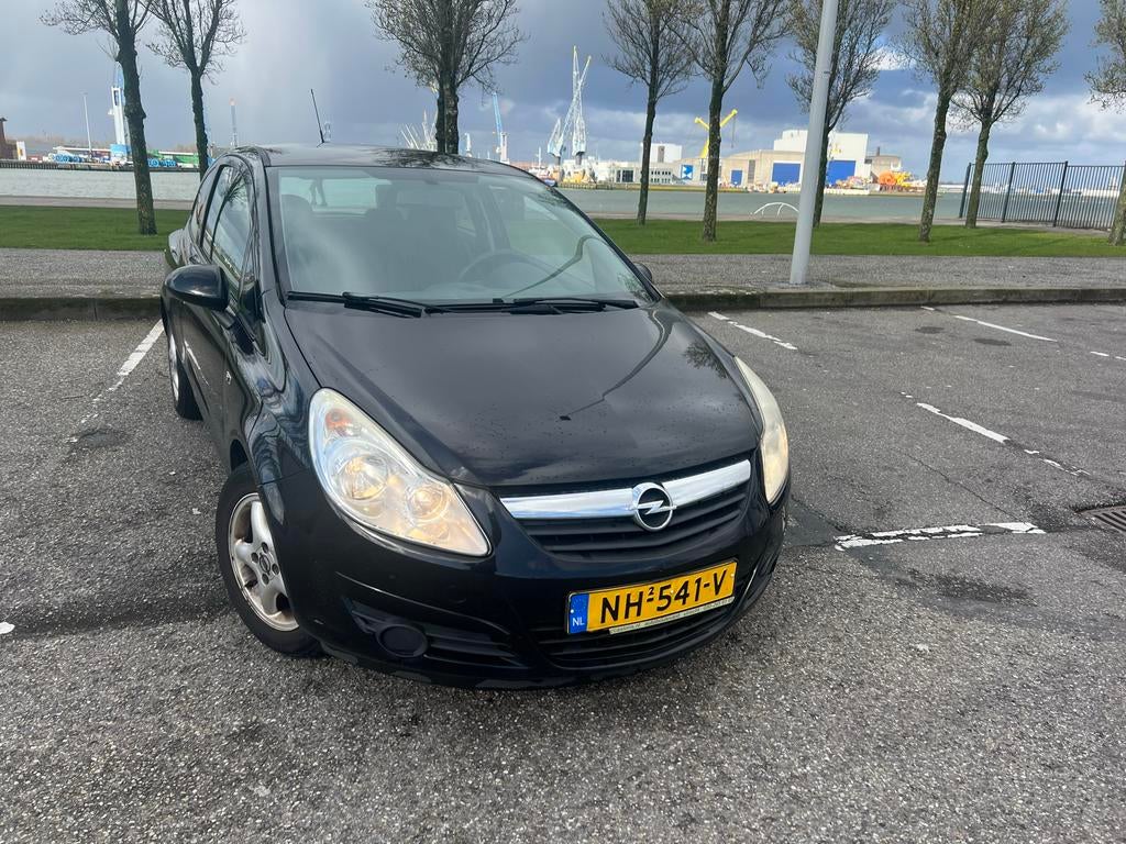 Opel Corsa 1.2 16V 3D 2009 Zwart Vaste Prijs, Auto's, Opel, Voorwielaandrijving, 450 kg, 40 €/maand, 1229 cc