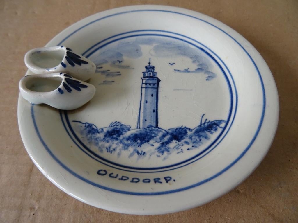 Delfts blauw schaaltje vuurtoren Ouddorp 12cm Delfts Holland, Ophalen of Verzenden