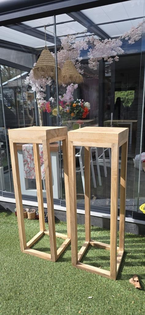 2 hardhouten zuilen 120 x 39 x 39, Ophalen of Verzenden, Zo goed als nieuw