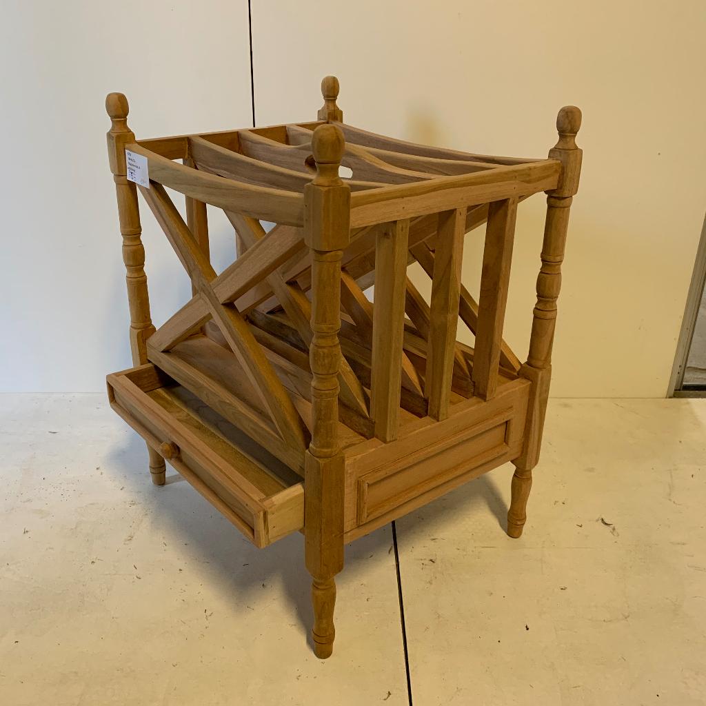 Lectuurbak met 1 lade - massief teakhout - bij TTM Wonen, TTM Wonen, Meubels – (Perzische) Tapijten en Woonaccessoires, Taag 63, 2491 CS, Den Haag (Forepark)