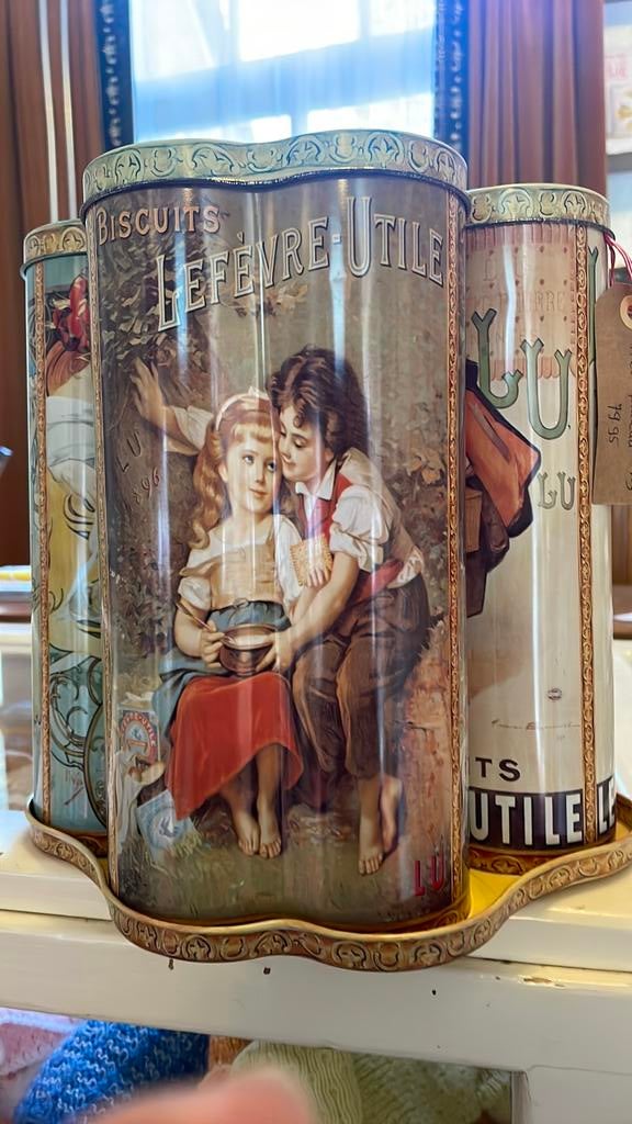 LU LEFEVRE HARTVORMIGE TROMMEl / bikkenset MET PLATEAU, Verzamelen, Ophalen of Verzenden, Zo goed als nieuw, Overige