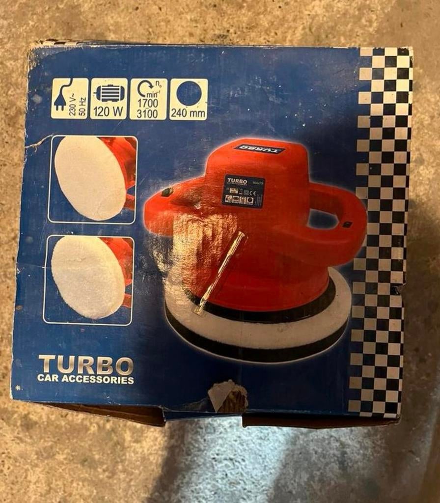 Turbo Polijstmachine - Slechts 1x Gebruikt, Inclusief Pads, Ophalen, Zo goed als nieuw