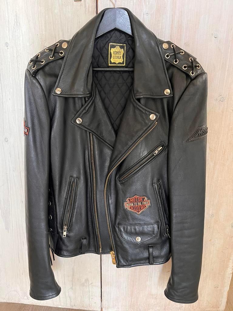 Harley Davidson leren motor jas, Maat 52, Ophalen of Verzenden, Zo goed als nieuw, Maat 52/54 (L), Zwart
