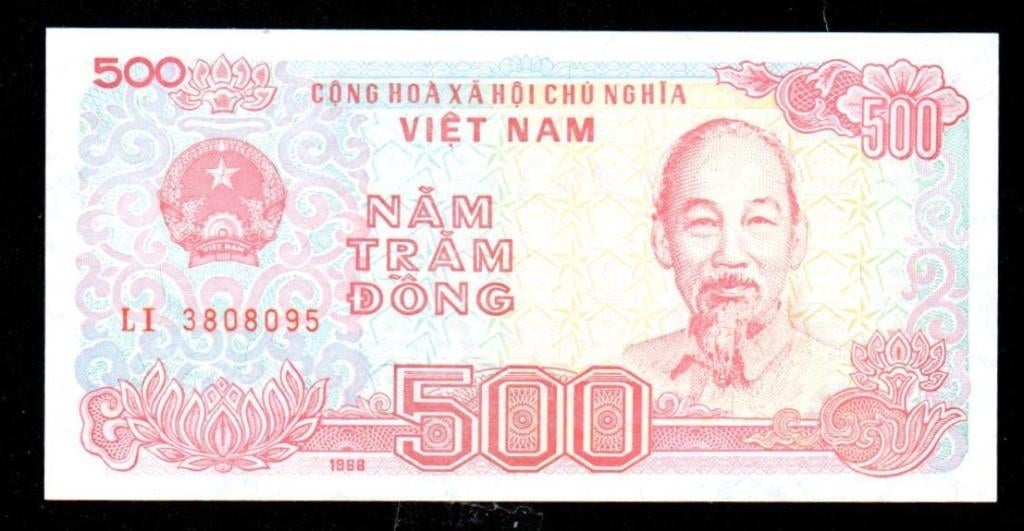 Bankbiljet - Vietnam 500 Dong 1988 UNC., Postzegels en Munten, Bankbiljetten | Azië, Ophalen of Verzenden, Zuidoost-Azië, Los biljet