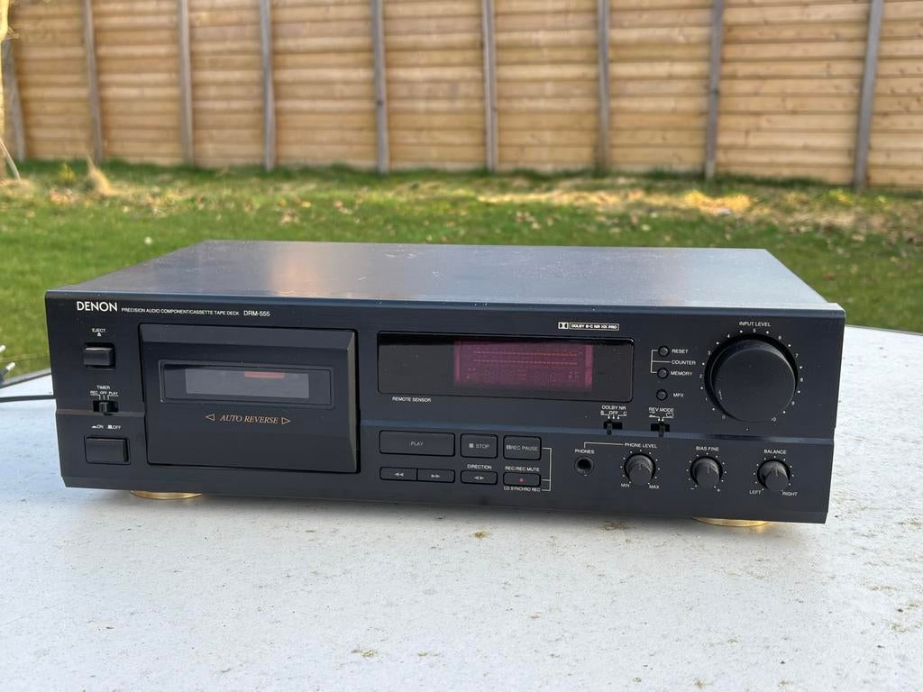 Denon DRM-555 Cassettedeck - Uitstekende staat, Ophalen of Verzenden, Enkel, Denon, Auto-reverse