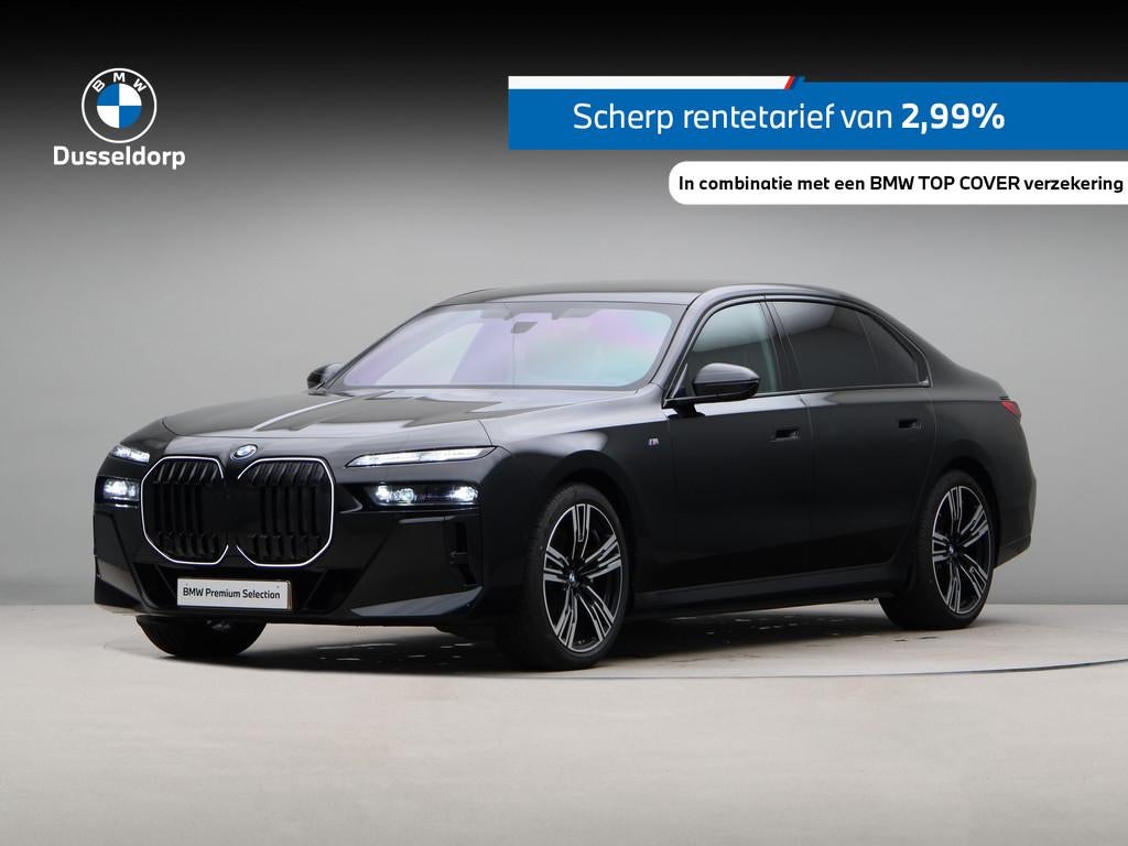 BMW i7 xDrive60 106 kWh (bj 2024, automaat), Auto's, Automaat, Gebruikt, Zwart, 624 km