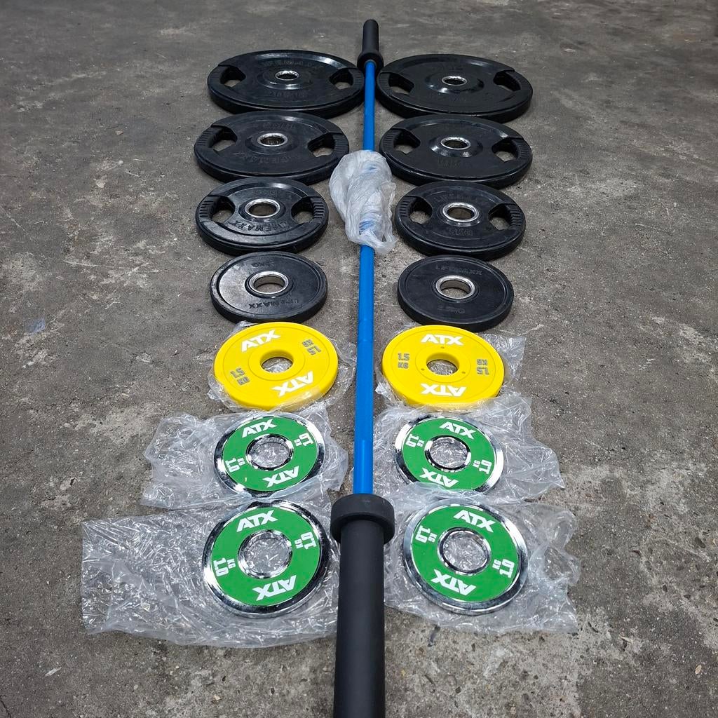 Lifemaxx en Atx Plates Set + Nieuwe Olympische Barbell, Ophalen, Halterstangen
