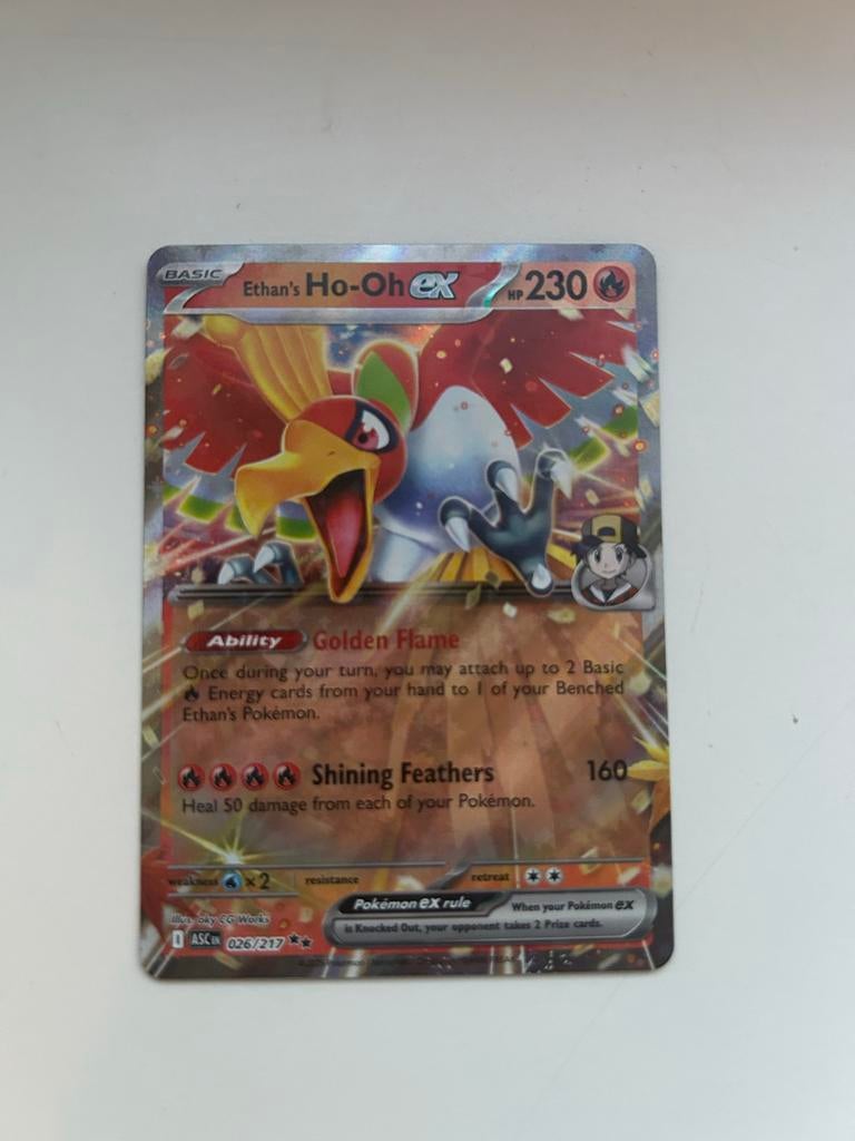 Pokémon TCG Ethan's Ho-Oh ex 026/217, Ophalen, Nieuw, Losse kaart, Foil