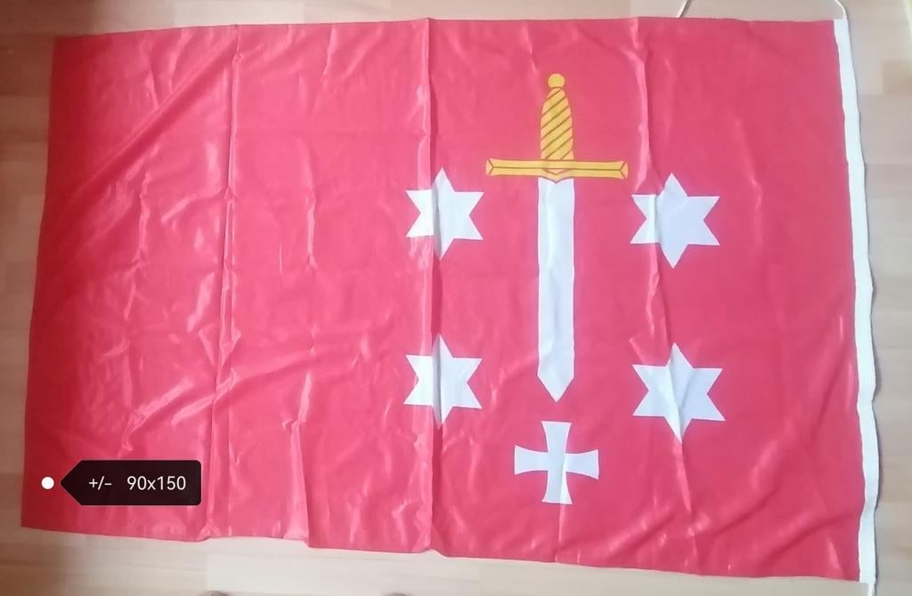 Vlag Haarlem ong 90 x 150, Ophalen of Verzenden, Zo goed als nieuw