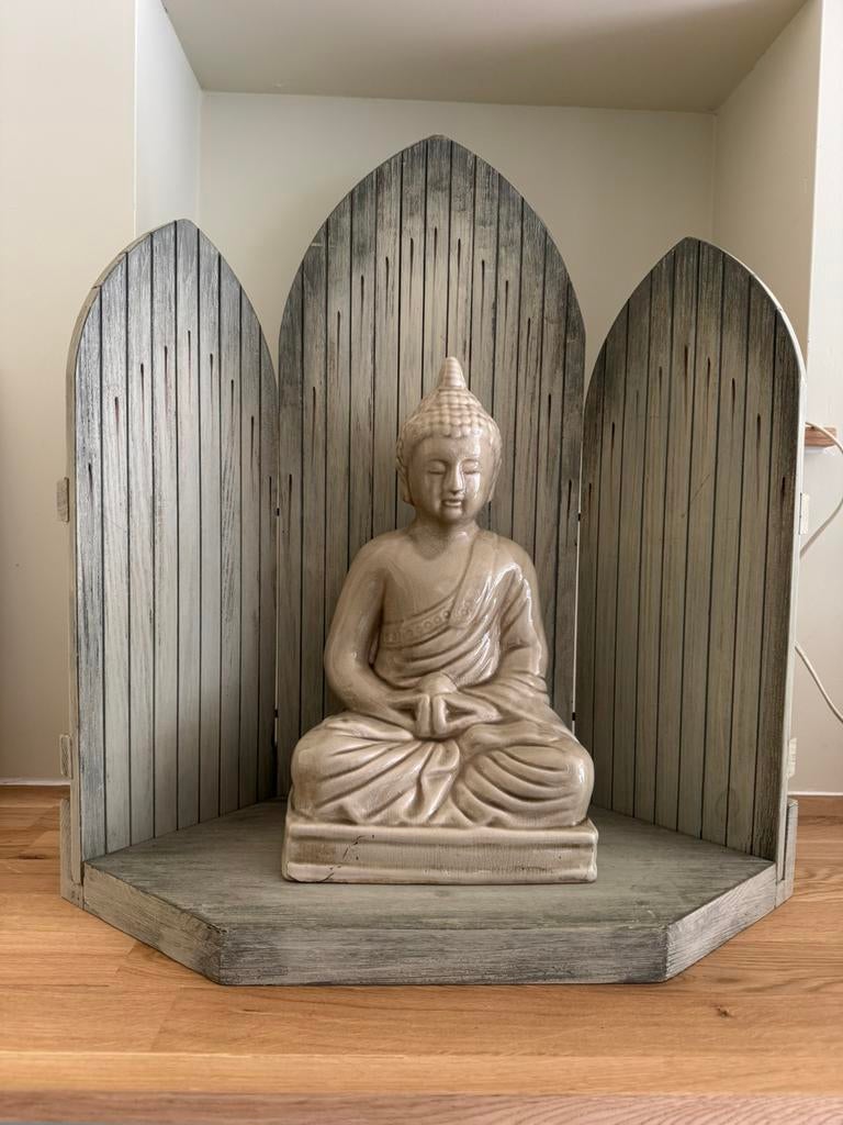 Groot houten drieluik/display Willow Tree (Susan Lordi), Ophalen, Zo goed als nieuw