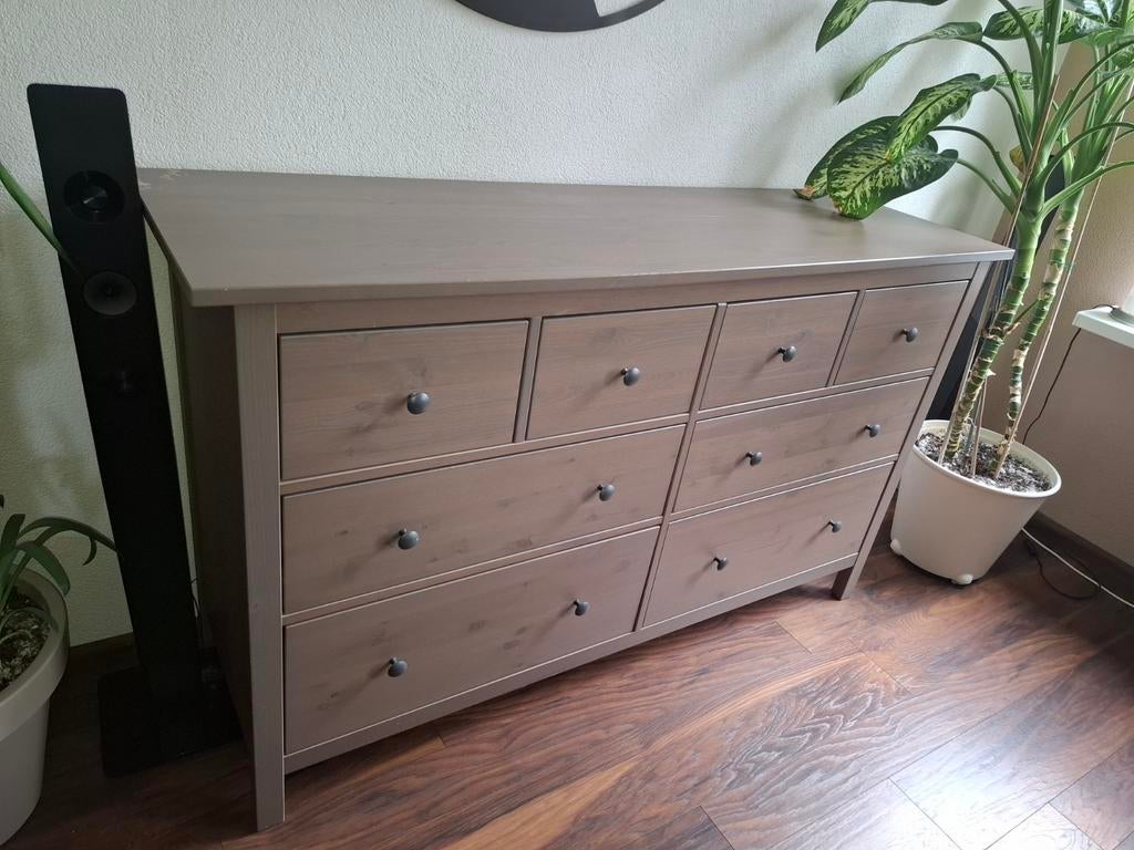 Ikea Hemnes Dressoir grijs/bruin, Ophalen, Gebruikt, 100 tot 150 cm, 25 tot 50 cm