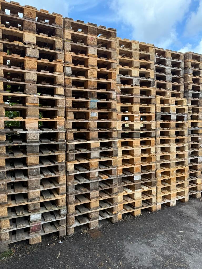 Europallets te koop - A en B keuze gemixt, gerepareerd, Doe-het-zelf en Verbouw, Hout en Planken, Ophalen of Verzenden