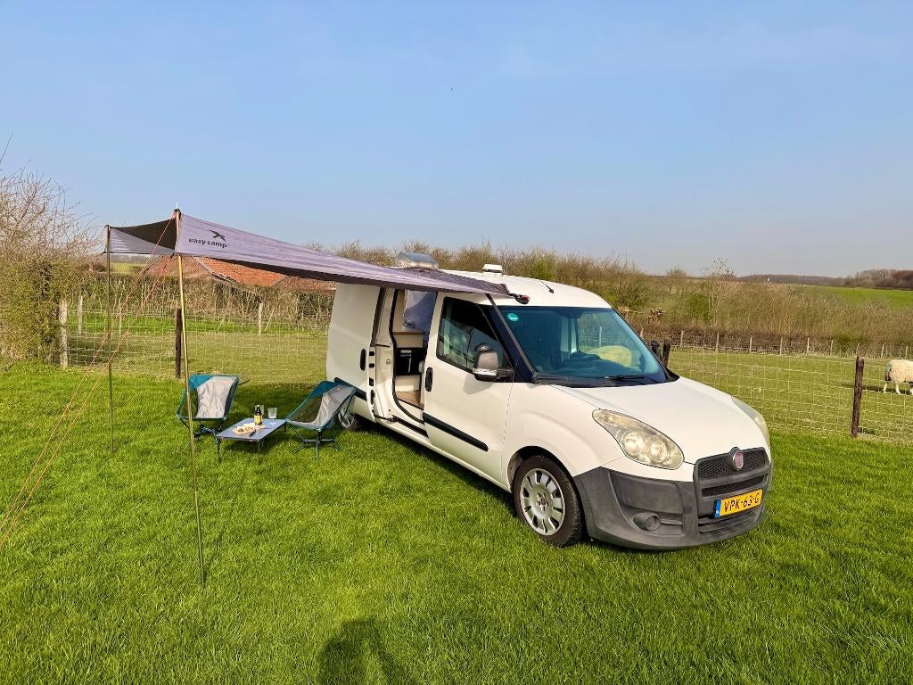 Fiat Doblo Minicamper Benzine | Buscamper en dagelijkse auto, Buscamper of Camperbus, Koelkast, Fiat, Tot en met 2