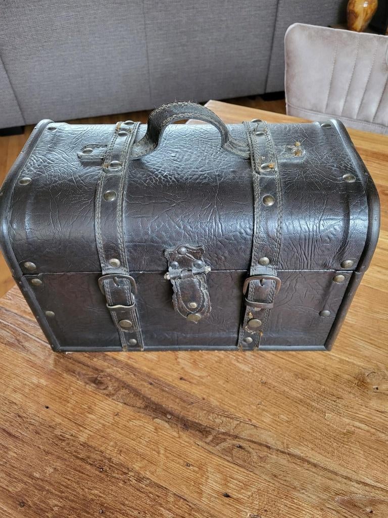 Vintage gave opbergkist, Minder dan 50 cm, Gebruikt, 50 tot 100 cm, Minder dan 50 cm