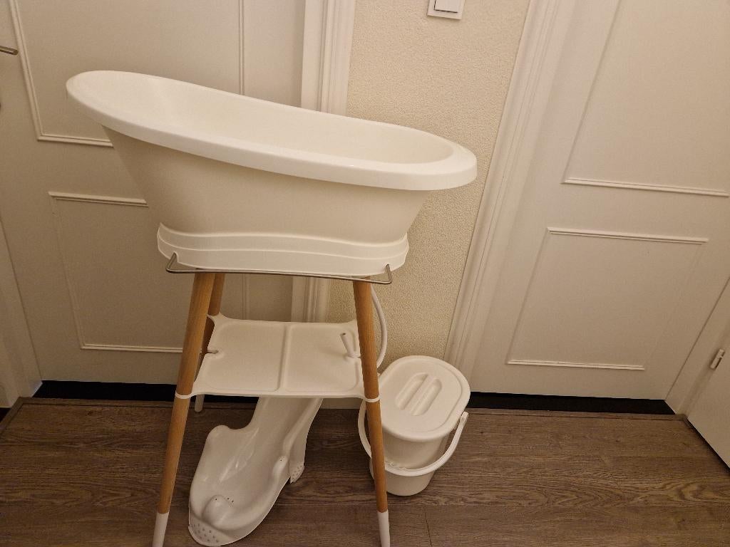 Bebe jou wit/houten badset, Ophalen, Zo goed als nieuw, Badje, Bébé-jou