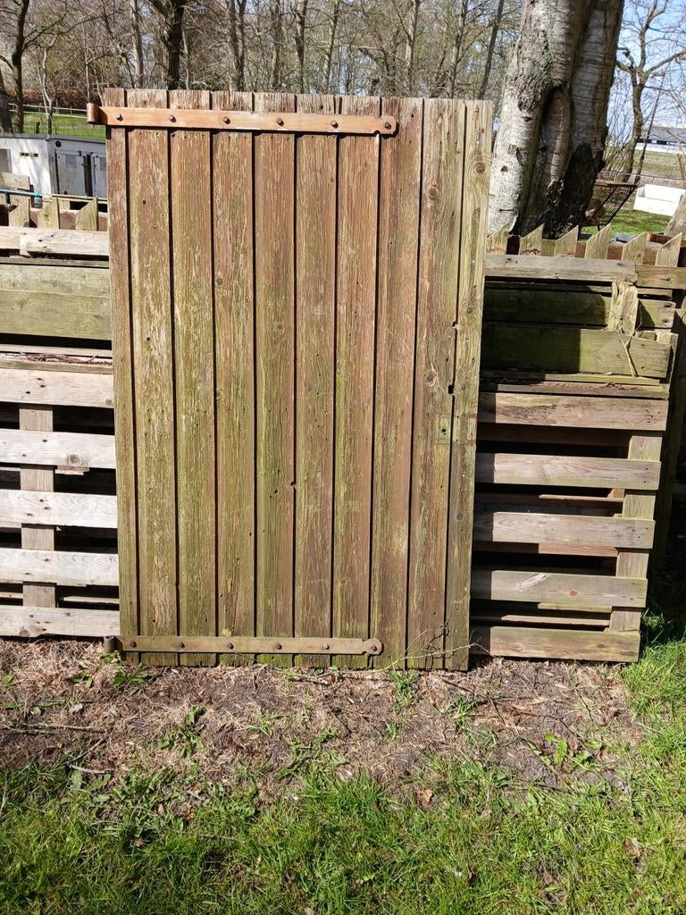 Schuttingdeur., Ophalen, Gebruikt, 100 tot 150 cm, Draaipoort