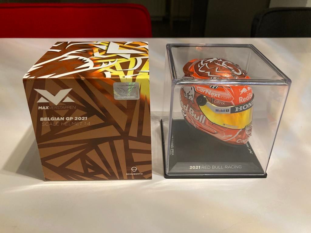 Max Verstappen helm 1/4 belgian gp 2021, Verzamelen, Ophalen of Verzenden, Nieuw, Formule 1