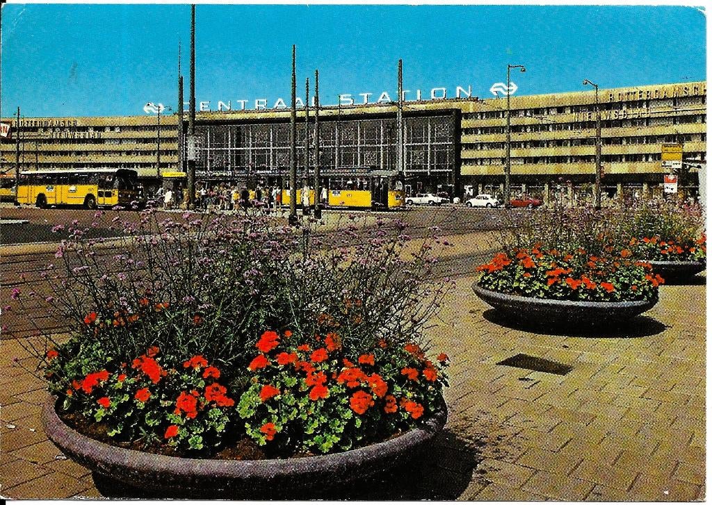 Ansichtkaart	Rotterdam	Centraal Station, Verzenden, 1960 tot 1980, Gelopen, Zuid-Holland