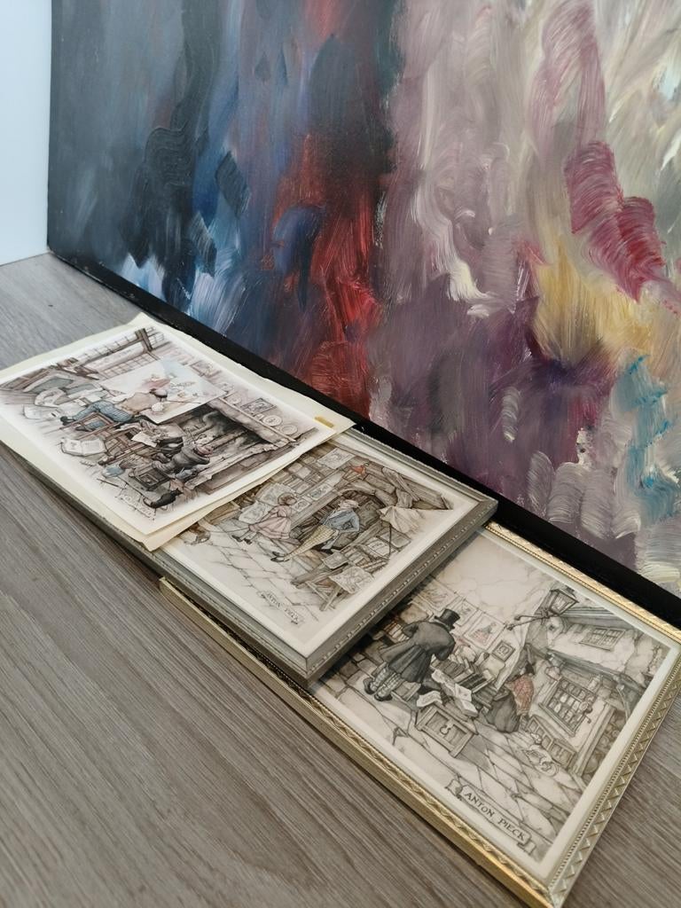 Anton Pieck tekeningen, Antiek en Kunst, Kunst | Tekeningen en Foto's, Ophalen of Verzenden