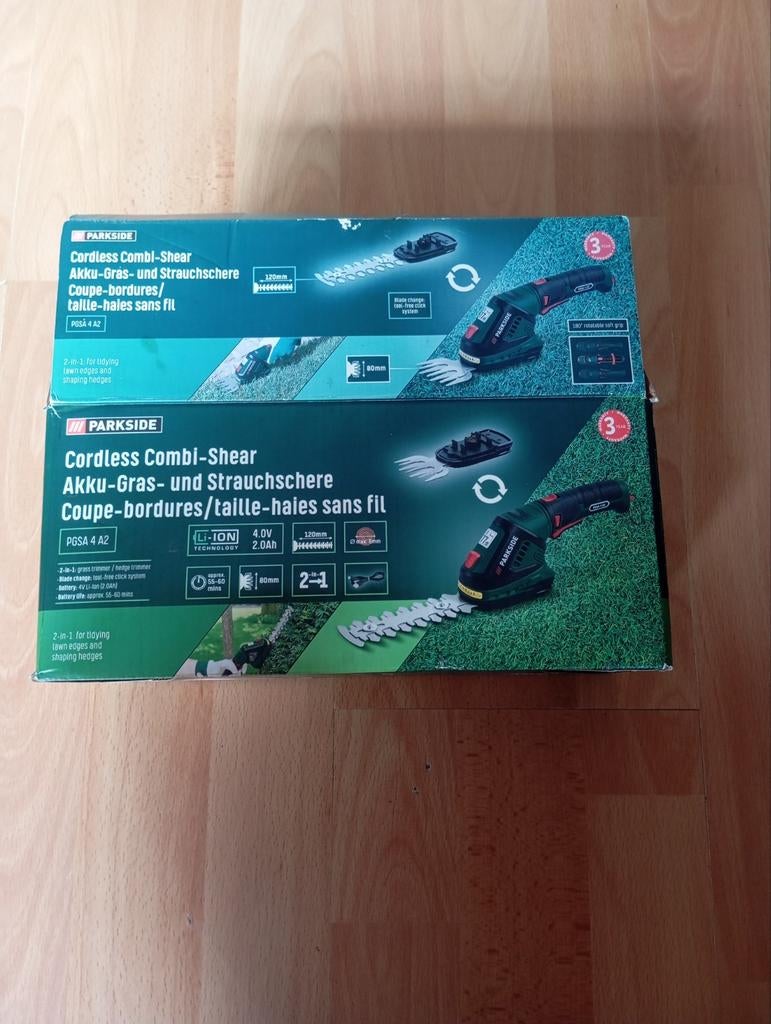 Parkside Accu-Gras- en Strauchschere PGSA 4 A2, Ophalen of Verzenden, Zo goed als nieuw, Parkside