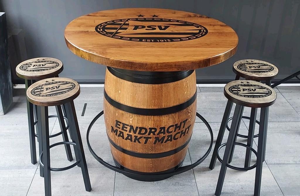 PSV WIJNVAT STATAFEL met massief eiken blad, Verzamelen, Ophalen of Verzenden, Nieuw, Overige typen