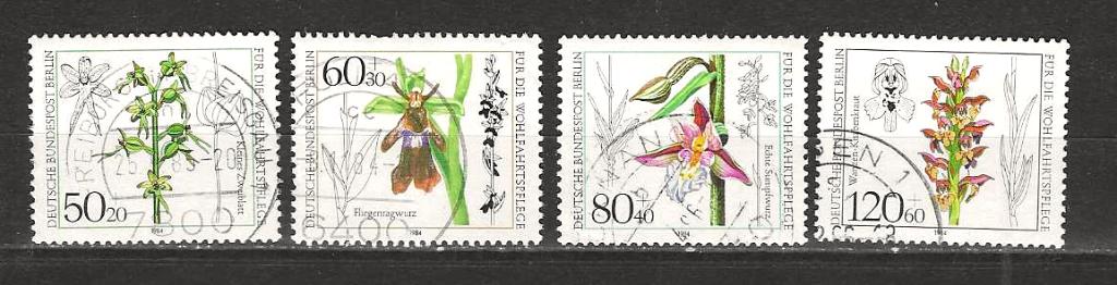 Berlijn 724-727, Ophalen of Verzenden, BRD, Gestempeld