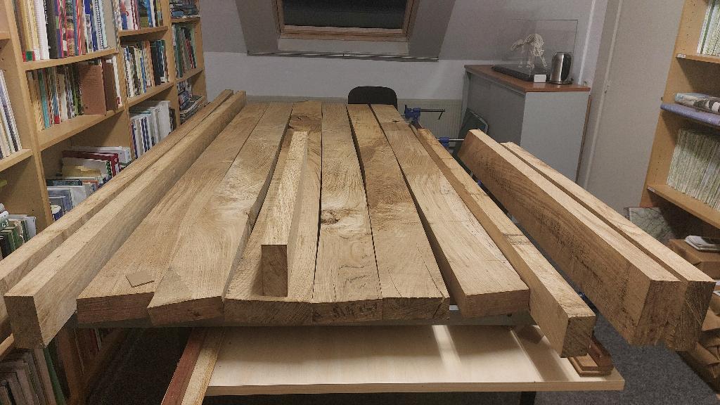 Eiken Balken diverse afmetingen, Ophalen, Nieuw, 180 tot 250 cm, Balken