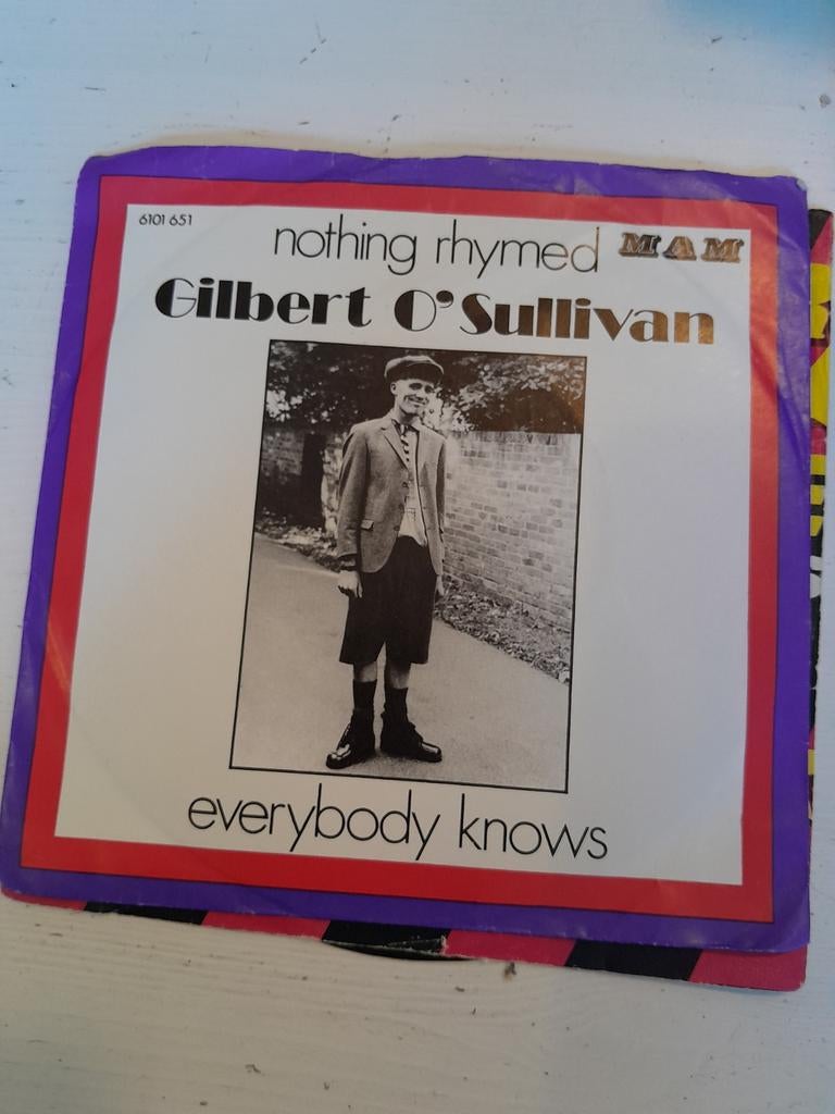 Gilbert o,sullivan 7inch nothing rhymed, Cd's en Dvd's, Vinyl Singles, Ophalen of Verzenden, Zo goed als nieuw, Pop