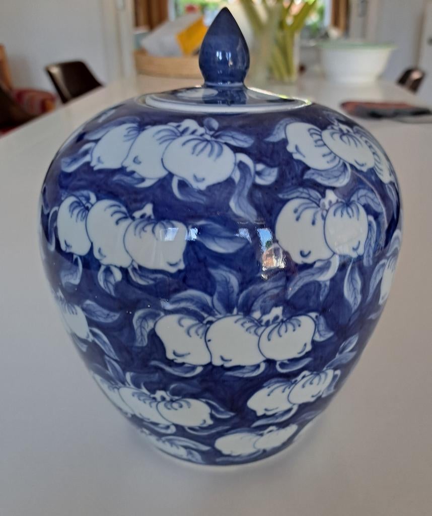 Chinese vaas, Ophalen, Blauw, Aardewerk of Porselein, Zo goed als nieuw