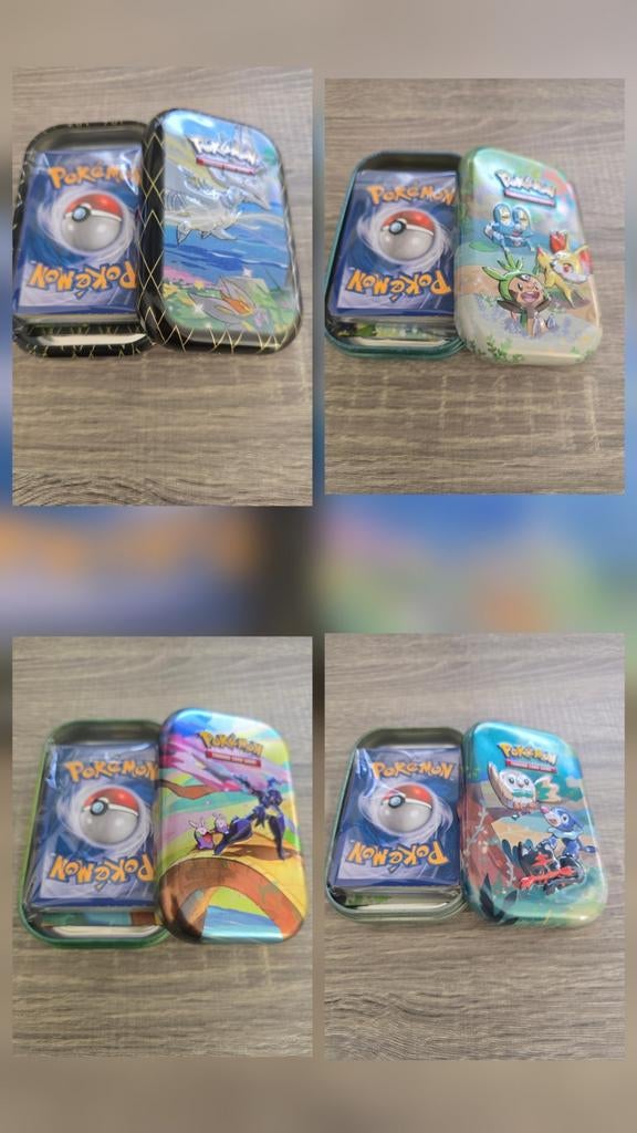 pokemon tin set 4x per tin 50 kaarten, Verzamelen, Flippo's, Ophalen of Verzenden, Losse flippo's