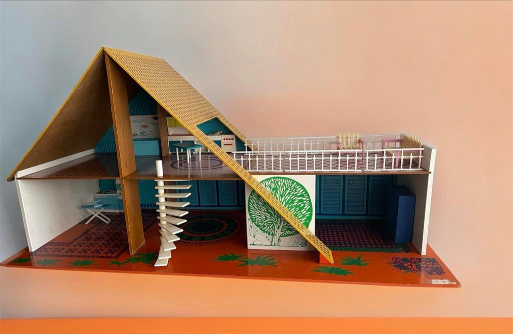 OKWA Poppenhuis Retro Vintage Jaren '60/'70, Ophalen of Verzenden, Gebruikt, Poppenhuis