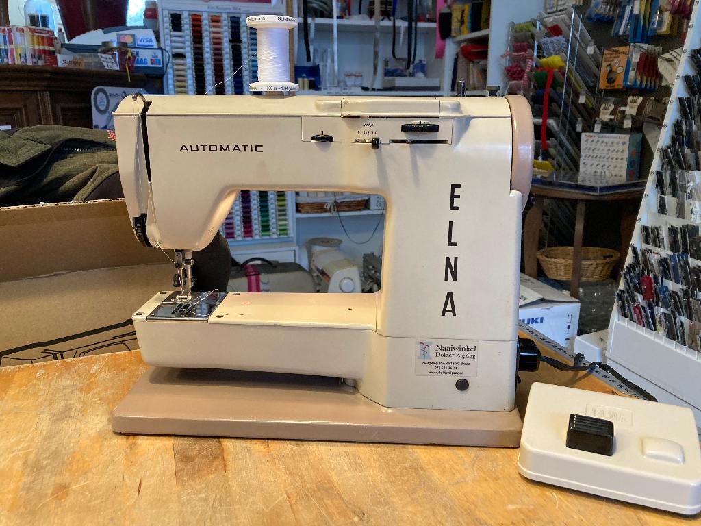 Elna Automatic - gereviseerde vintage naaimachine, Overige merken, Gebruikt, Zwitserland, Ophalen of Verzenden