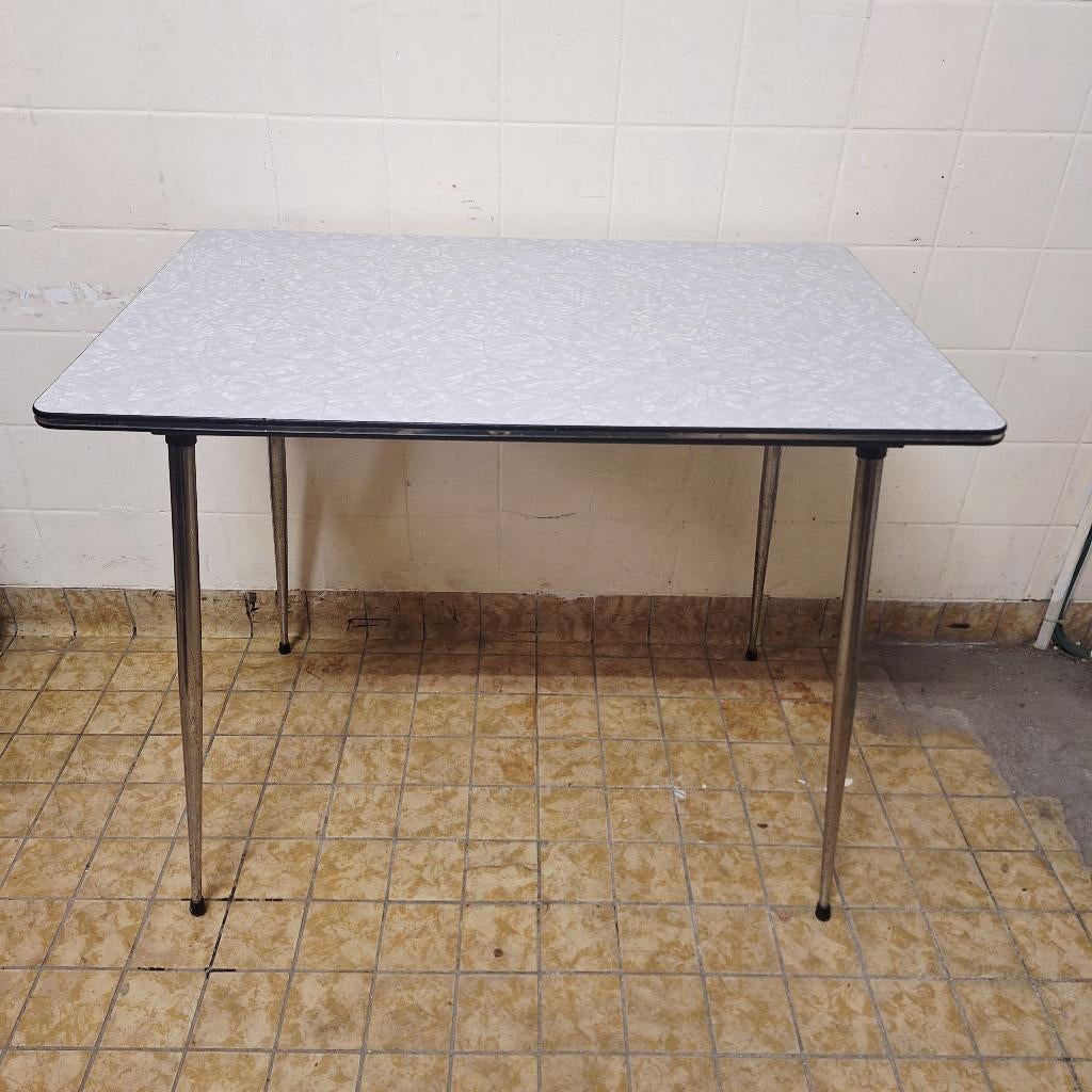 Retro Formica Tafel / Eettafel / Keukentafel, Gebruikt, -, -, 50 tot 100 cm