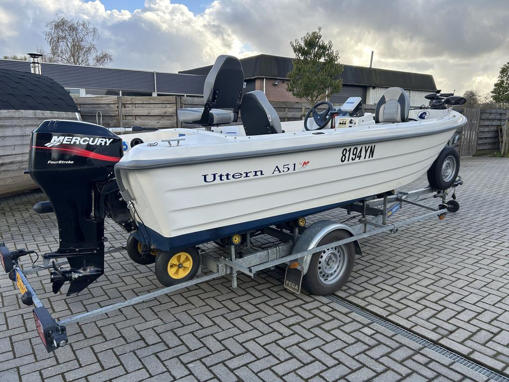Uttern A 51 Visboot Inruil Mogelijk, Gebruikt, Minder dan 70 pk, 3 tot 6 meter, Polyester