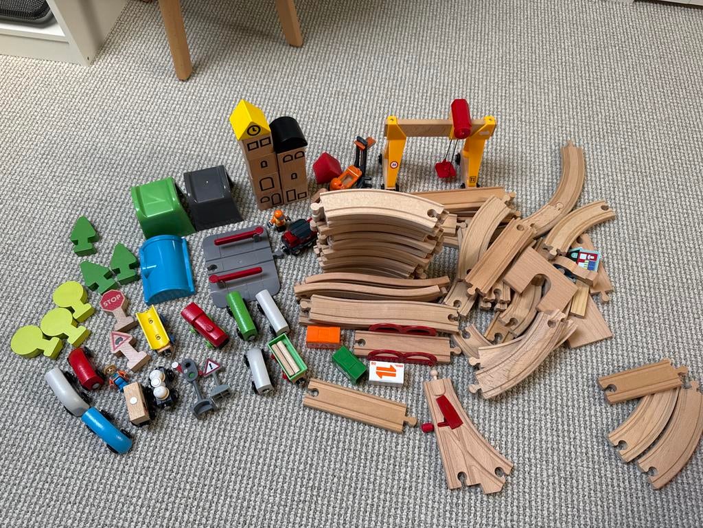 Houten trein set Brio en IKEA, Ophalen of Verzenden, Zo goed als nieuw